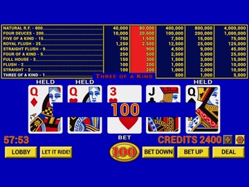 Video Poker Casino Classic iPad screenshot