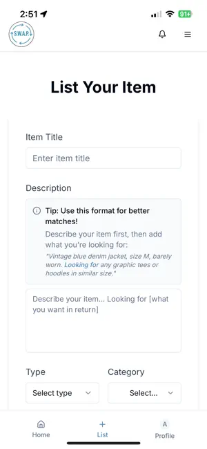 SWAP- Marketplace screenshot 1