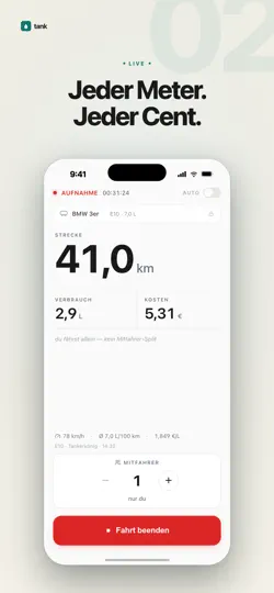 Screenshot von Tank: Spritkosten Teilen auf dem iPhone 3
