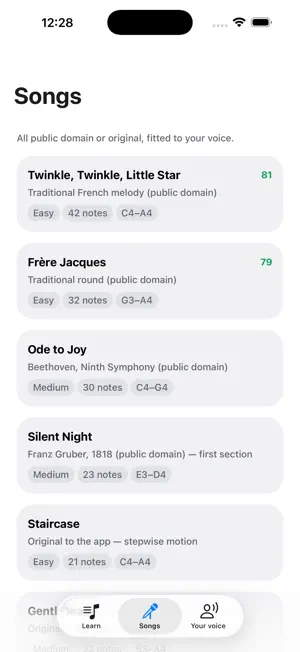 canta: learn to sing in tune screenshot 3