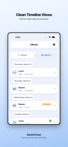BarkOnTrack: Pet Business App screenshot