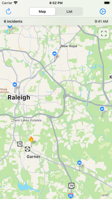 Raleigh Incidents Screenshot