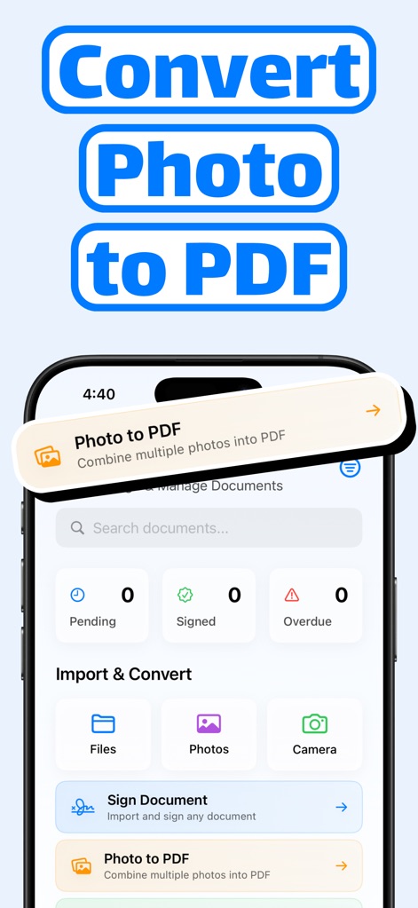 Photo to PDF: Signify Docs - Utilities App | MWM