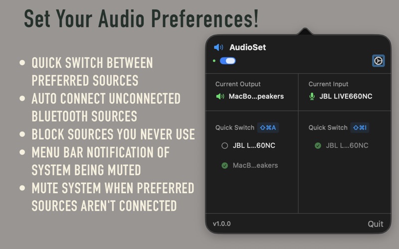 AudioSet app screenshot