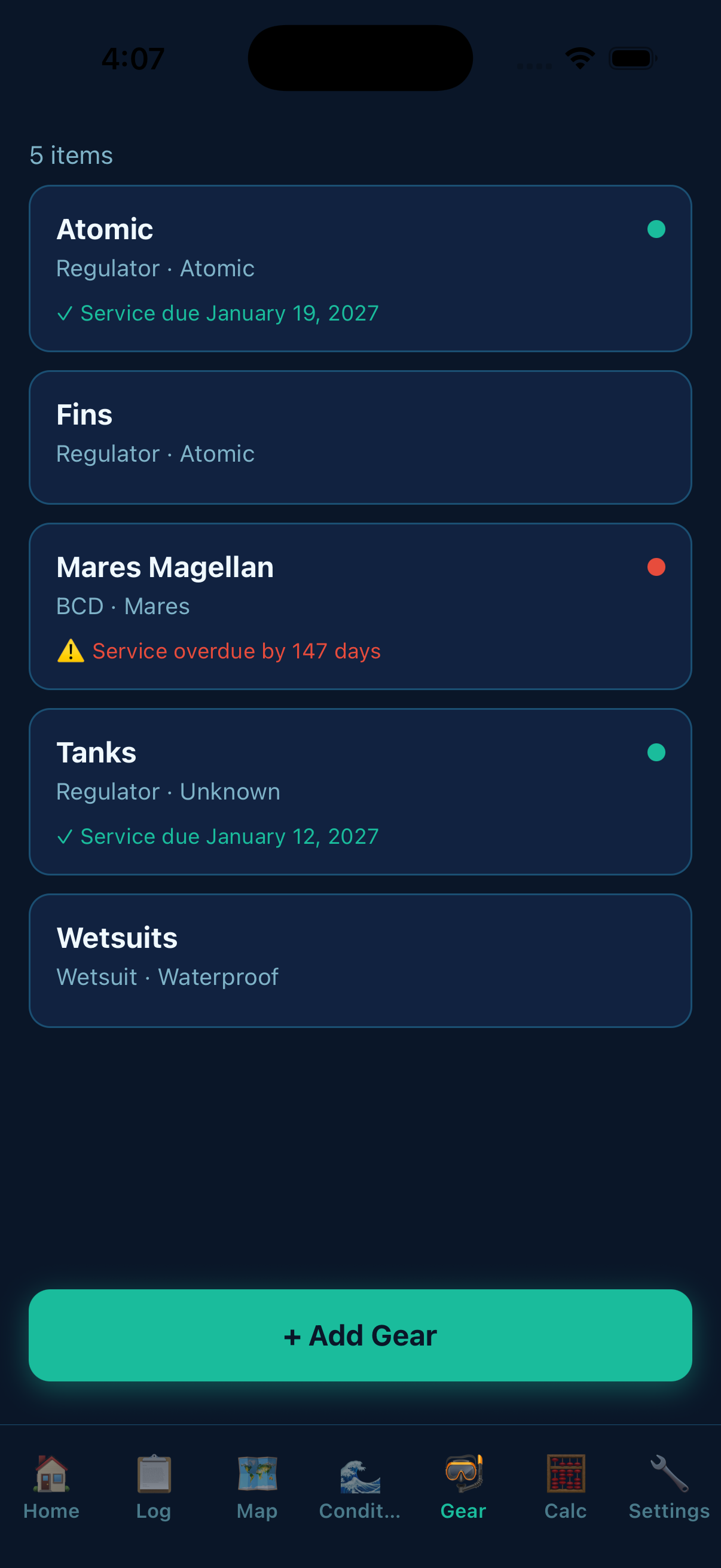DeepLog — Scuba Dive Log