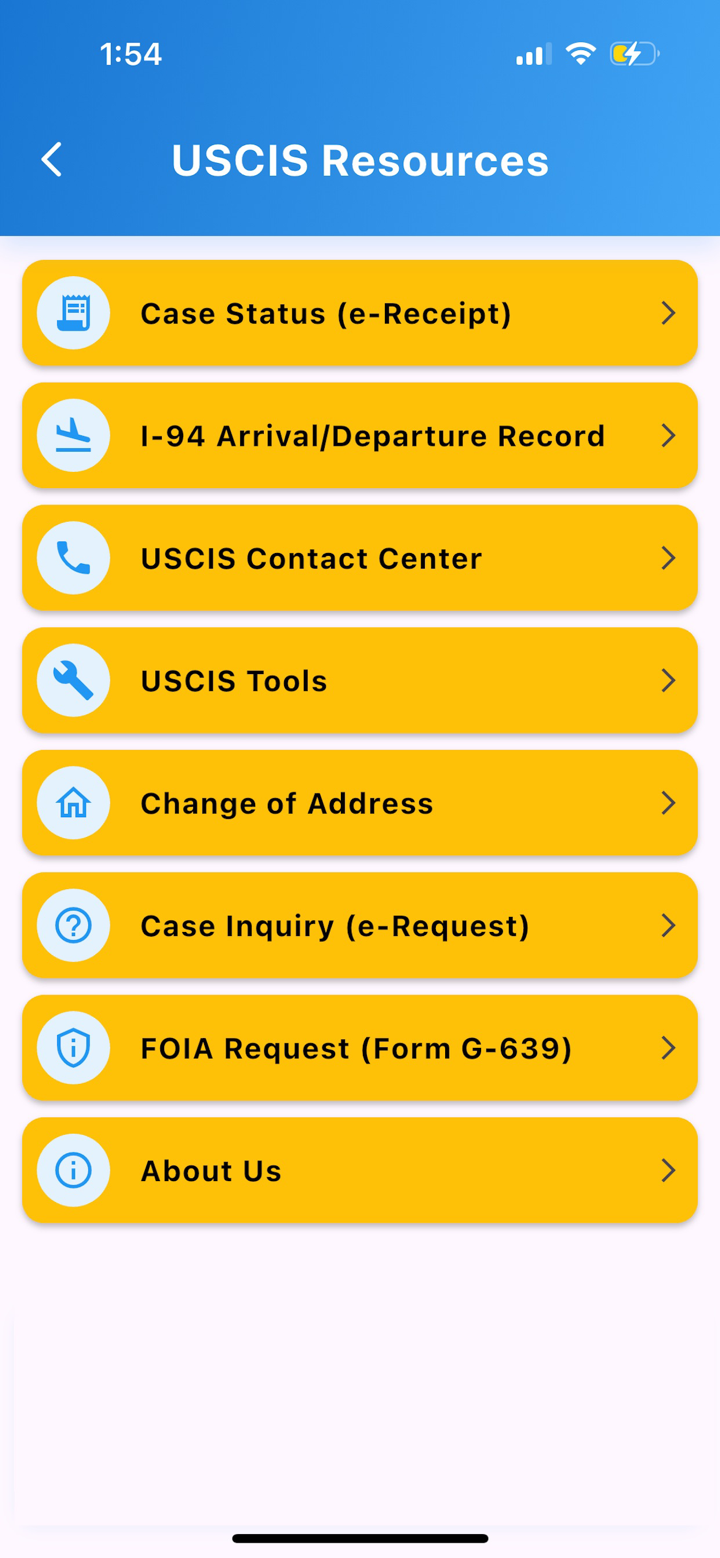U.S. Immigration Case Tracker screenshot 2