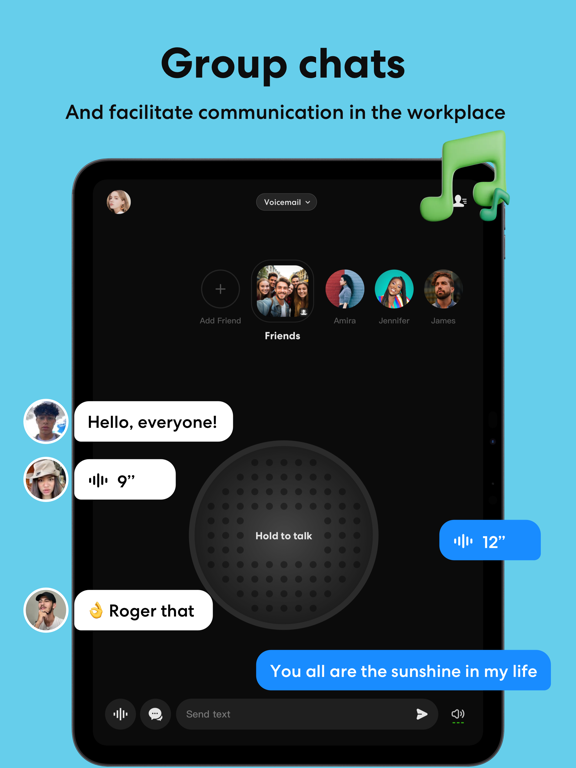 HeyPal - Walkie Talkie Pro iPad screenshot 3 - Social Networking app