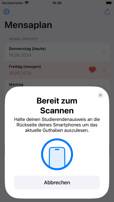 Mensaplan Trier Screenshot