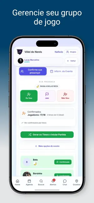 NaRede: Times, Quadra & Placar screenshot 4