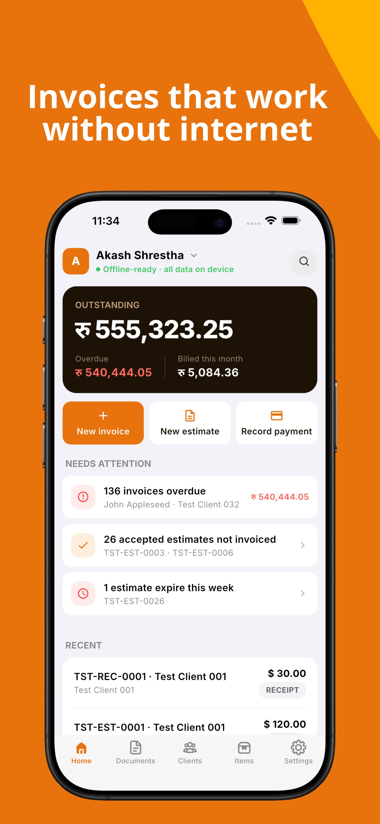 Screenshot 1 of Billzy: Bills & Invoices Maker