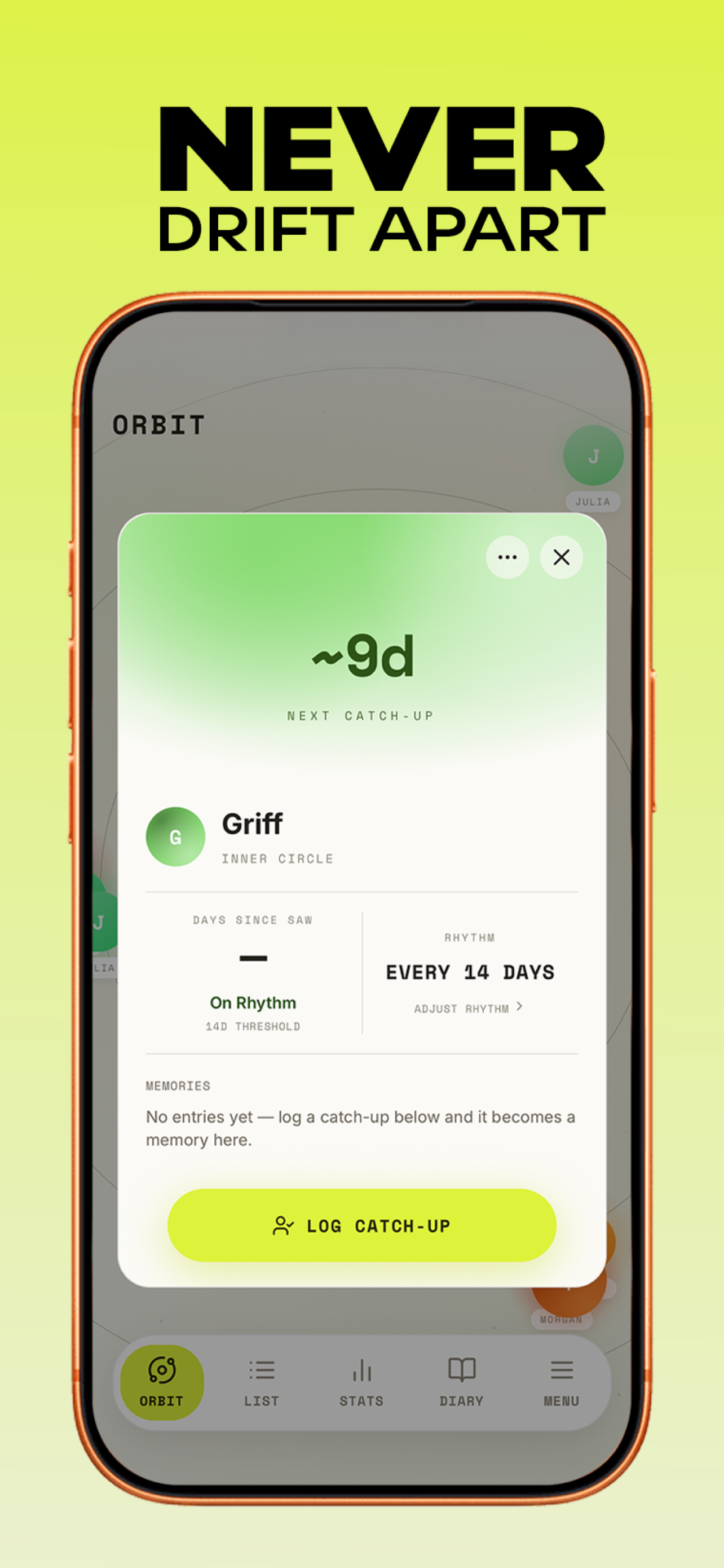 Orbit: Friendship Tracker screenshot 4