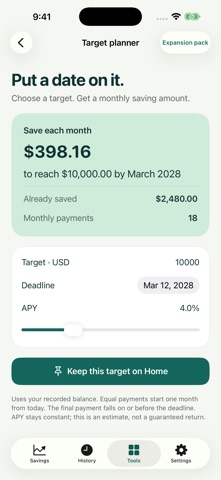 Savings Tracker: Vesper Screenshot 2 of 10