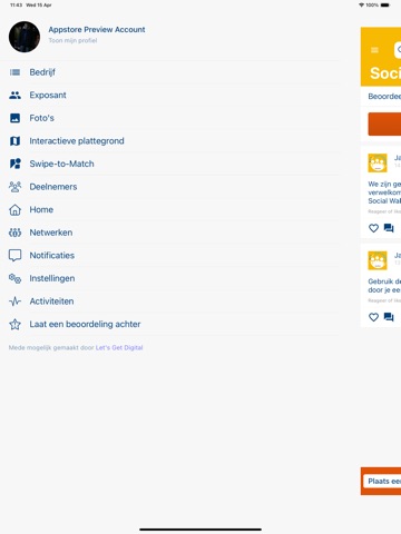 Jaarcongres Develhub iPad screenshot