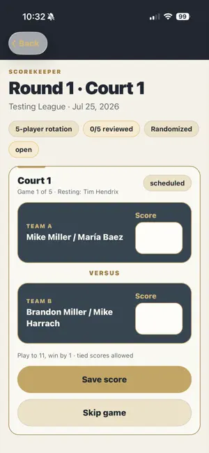 Court Pilot League Manager screenshot 4
