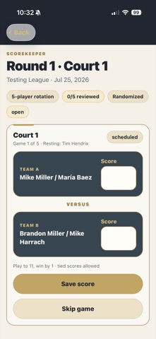 Court Pilot League Manager screenshot