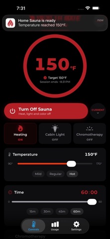Health Mate Sauna app screenshot 3