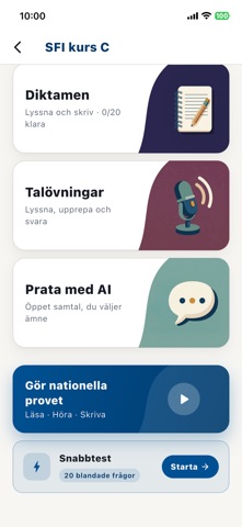 SFI Prov: Öva svenska screenshot
