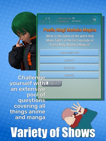 Anime Quiz Party iPad screenshot