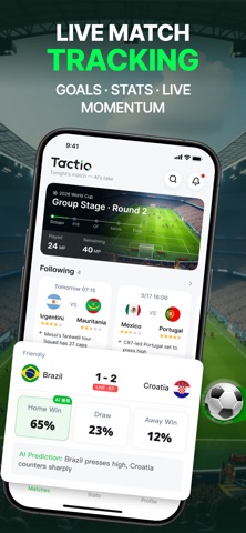 TactiQ: Football Scores & AI iPhone screenshot