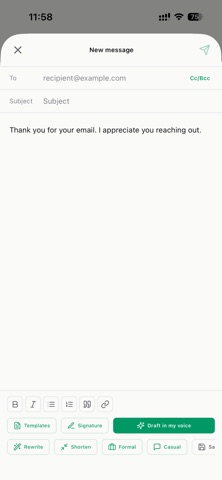 AI Emaily - Unified AI Inbox iPhone screenshot