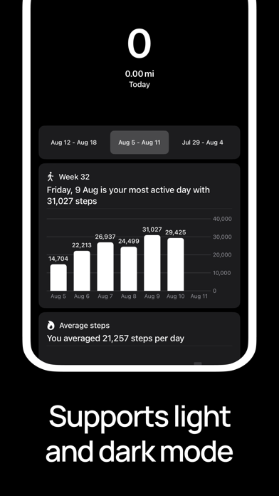 Steps - minimalist tracker Screenshot