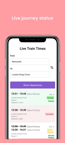 VelociGo: Live Train Times Screenshot 3 of 6