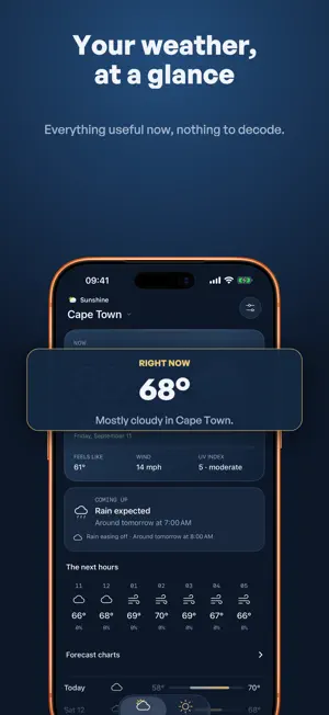 Sunshine: Weather & Rain Radar screenshot 1