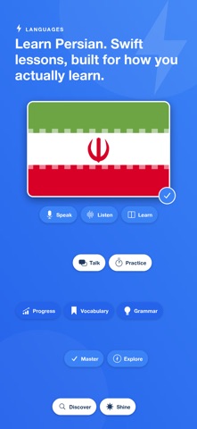 Learn Persian - SwiftLingo iPhone screenshot