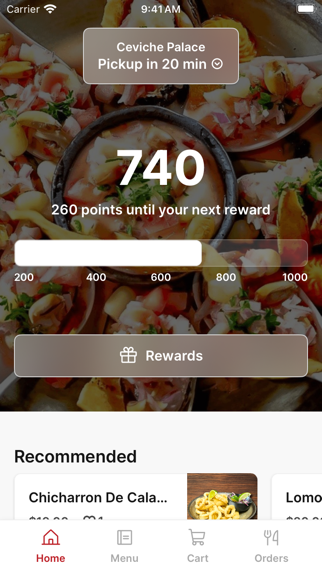 Ceviche Palace To Go app screenshot