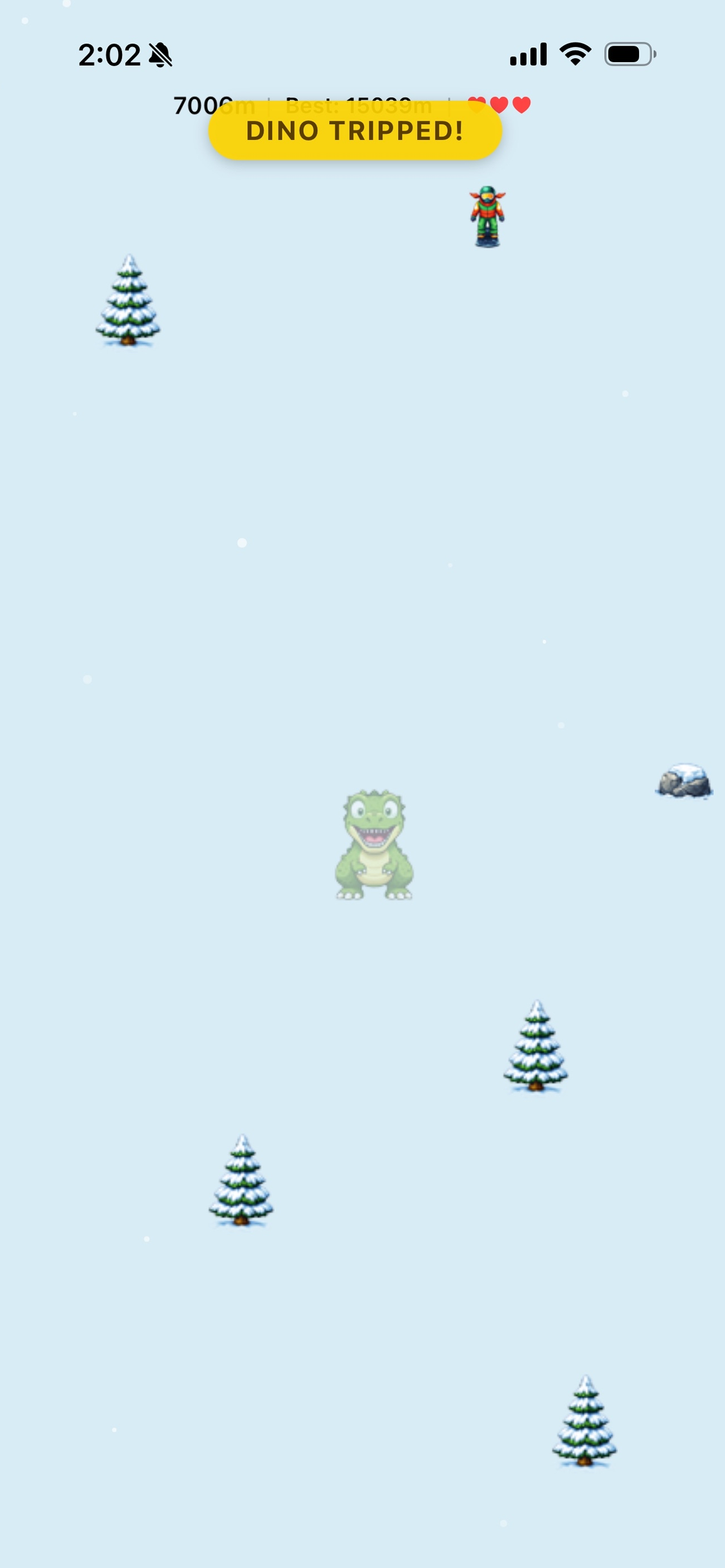DinoSki: Endless Runner Game