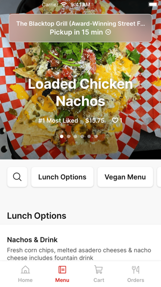 The Blacktop Grill iPhone screenshot 2 - Food & Drink app