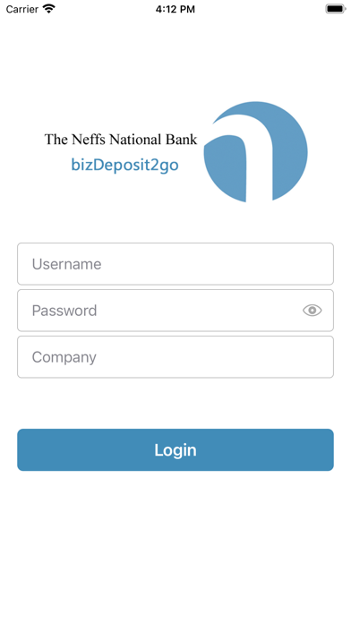 Neffs Bank bizDeposit2go Screenshot