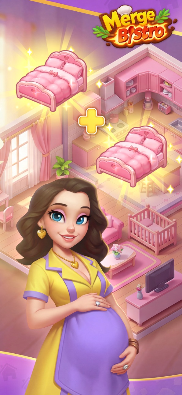 Merge Bistro™ Cook & Decor iOS Mod IPA screenshot 7 - iOS game interface
