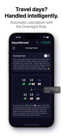 DaysAbroad screenshot