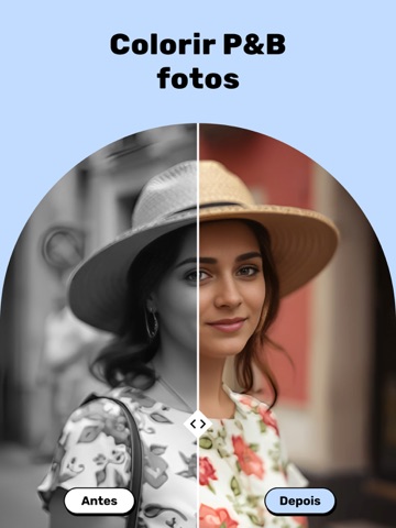 Restaurar fotos antigas com IA iPad screenshot