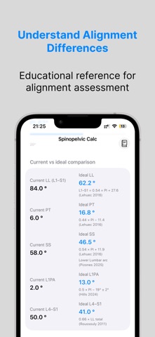 Spinopelvic Calc iPhone screenshot