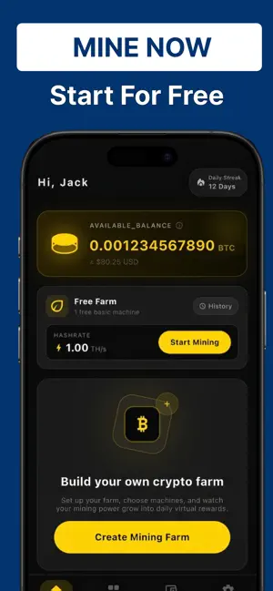 Veltrix: BTC Cloud Miner screenshot 1