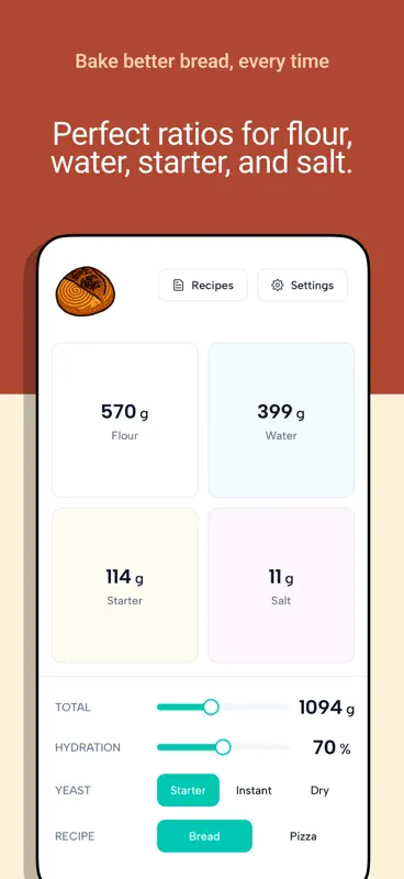 Dough Calc screenshot 1 of 6
