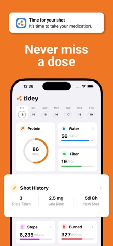 Tidey GLP-1 Tracker & Recipes Screenshot 4 of 6