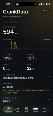 CrankData iPhone screenshot