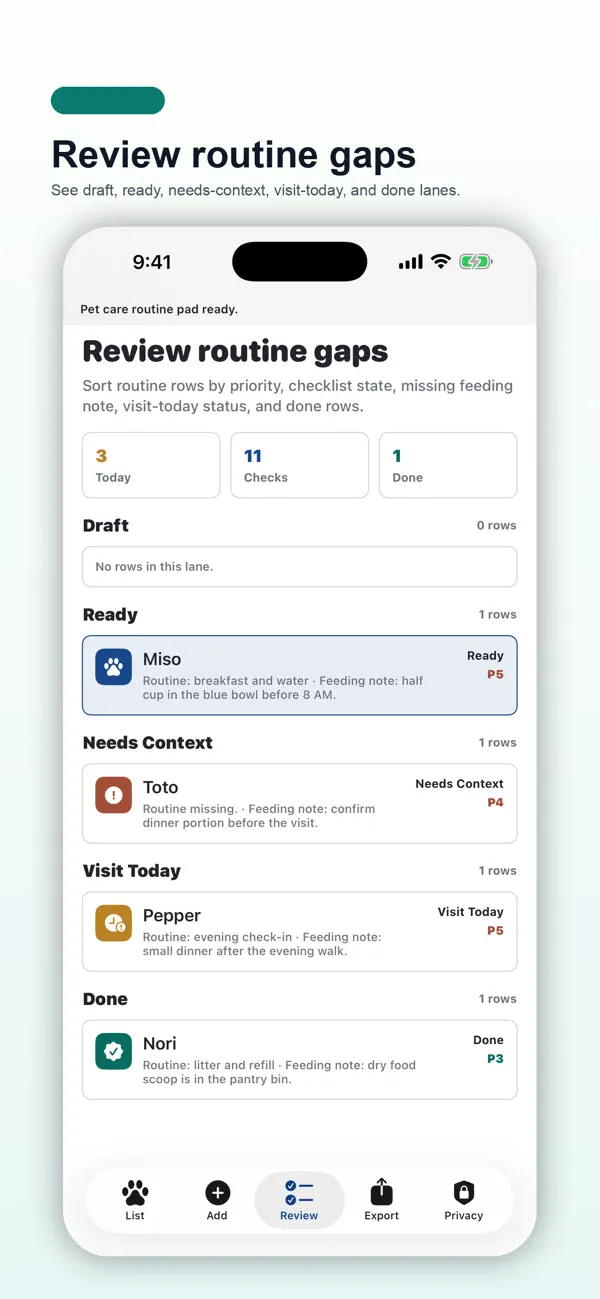 Screenshot #3 pour Pet Care Routine Pad