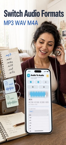 MP3 WAV M4A Audio Converter iPhone screenshot