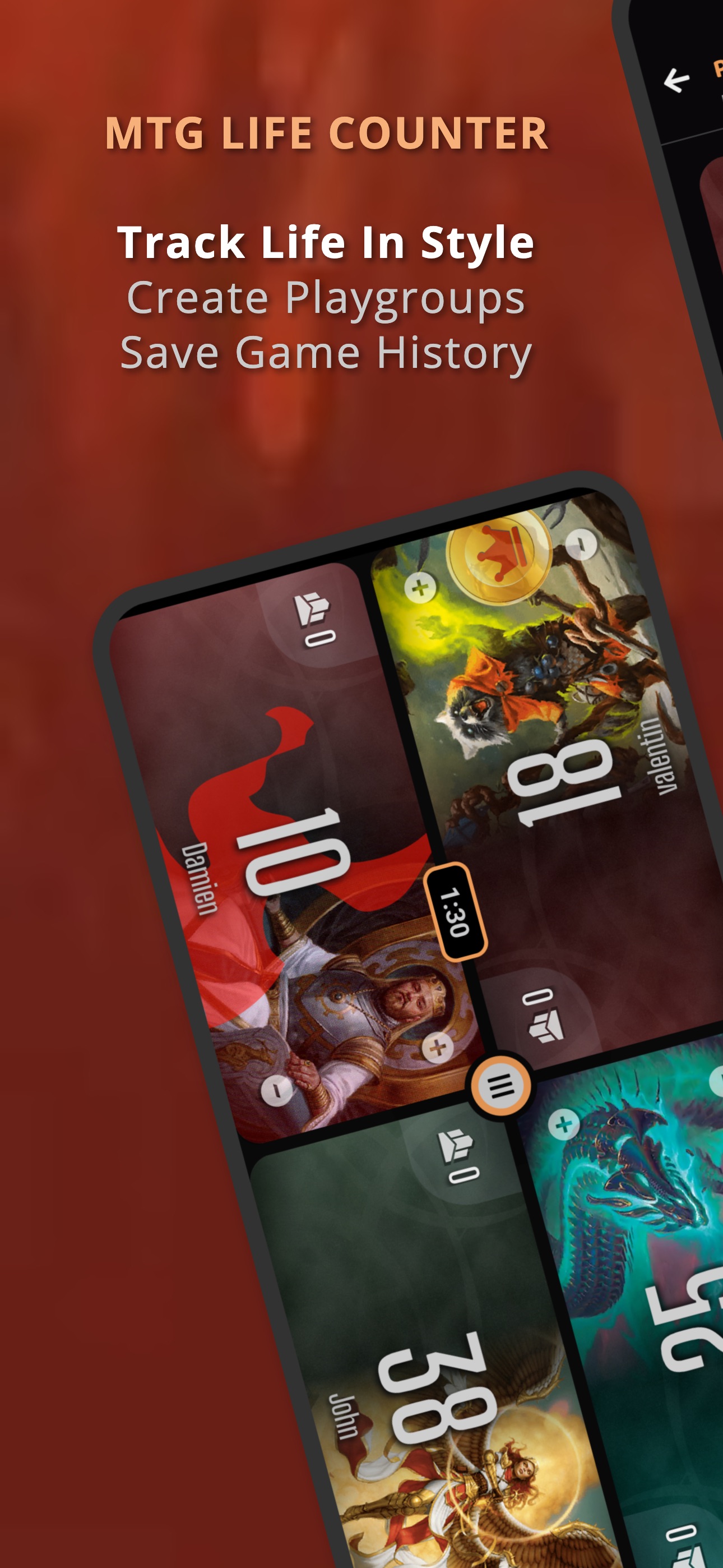 MTG Life Counter: Mythic Tools screenshot 1