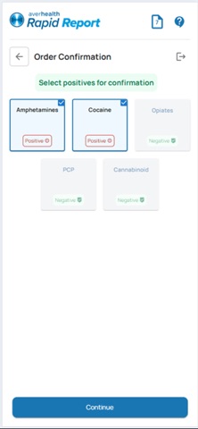 Averhealth Rapid Report screenshot