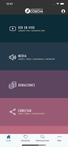 Ministerios Cosecha app screenshot