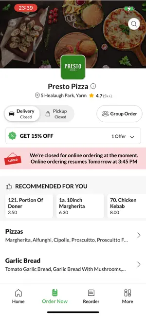 Presto Pizza. screenshot 2