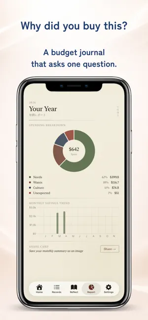 Kakeibo - Mindful Money Diary iPhone screenshot 1