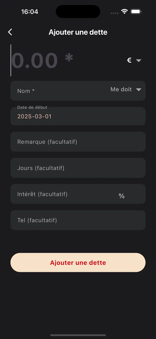 Screenshot #3 pour Debt Buddy - Suivi de dettes