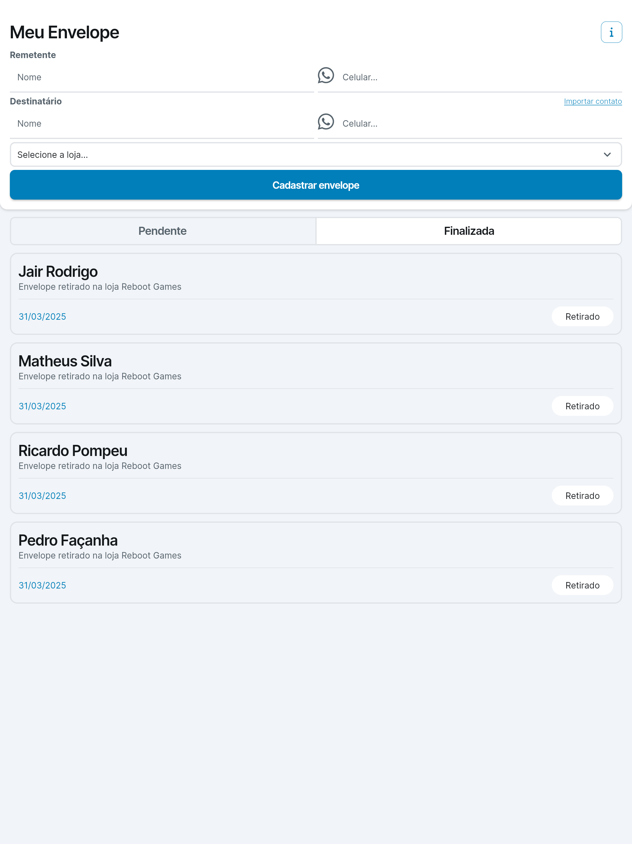 Meu Envelope screenshot 4