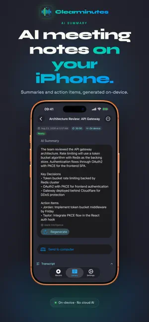 Clearminutes: AI Meeting Notes screenshot 1